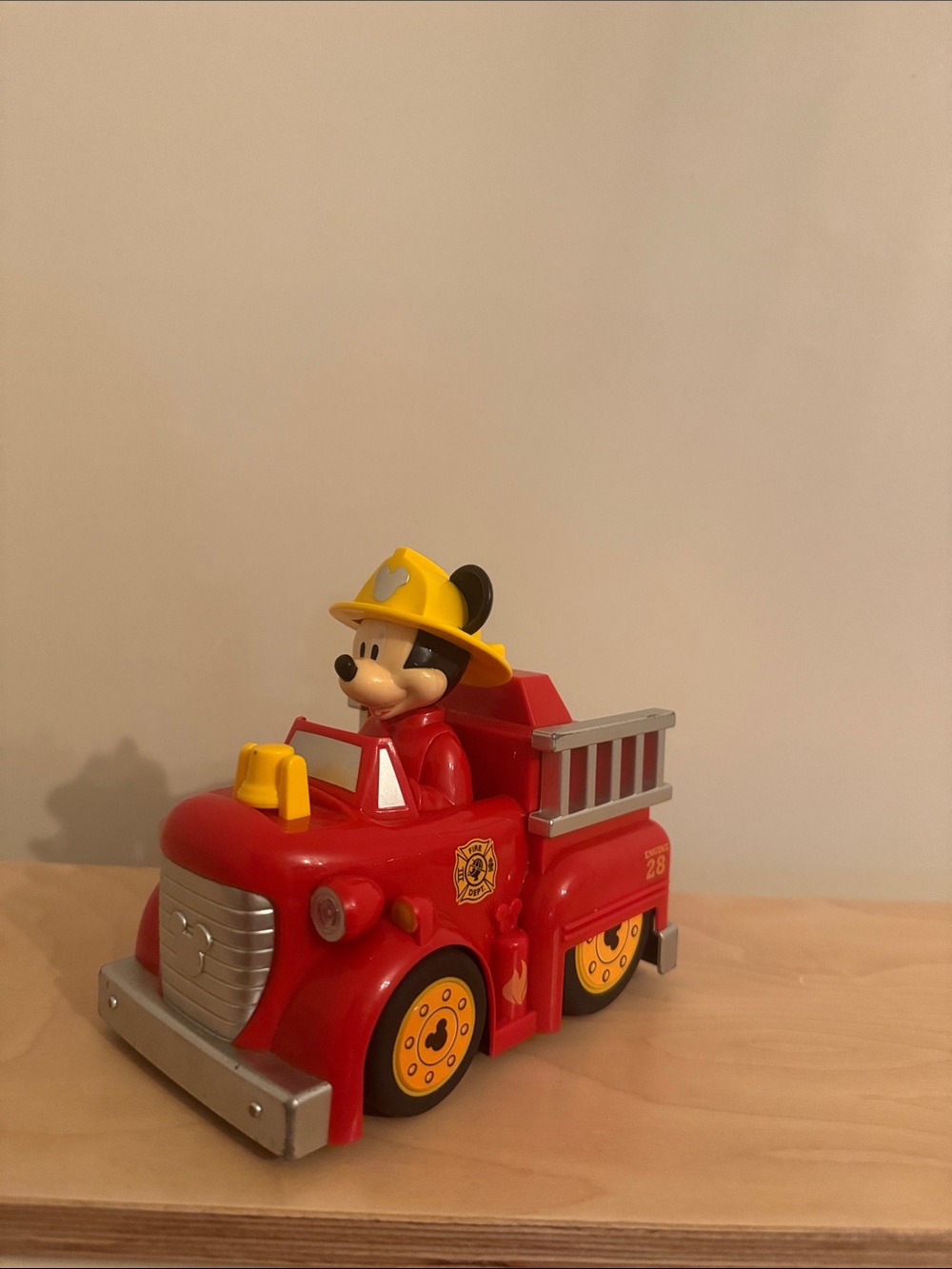 Disney Mickey Mouse Red and Yellow Fire Truck Toy